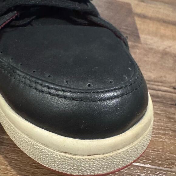 Converse Men's High-Top Basketball Sneakers Black Leather Size 12 Hook and Loop - Picture 3 of 13